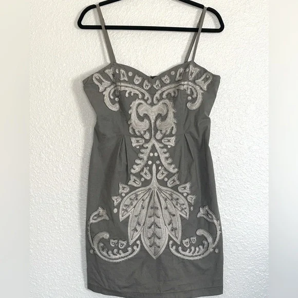 green emerald velvet dress Forever 21 Nude Maxi Dress with White Embroidered Lace- Size S – The Saved  Collection